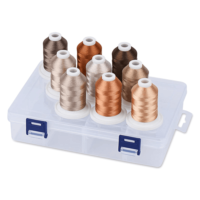 9 Kind of Brown Snap Spools Embroidery Thread 730M - Simthread - High Quality Machine Embroidery Thread Supplier