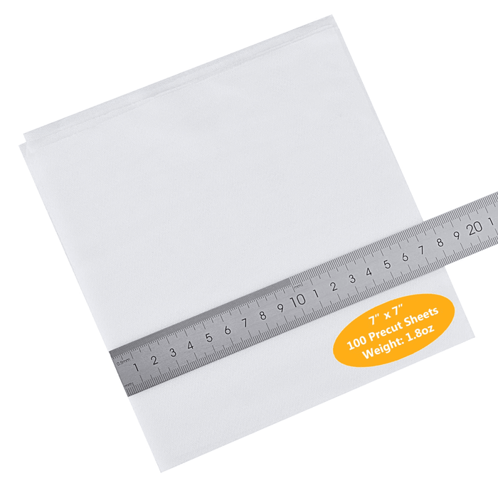 Fusible Iron-on Embroidery Backing Stick Protect - 7" x 7" - Simthread - High Quality Machine Embroidery Thread Supplier