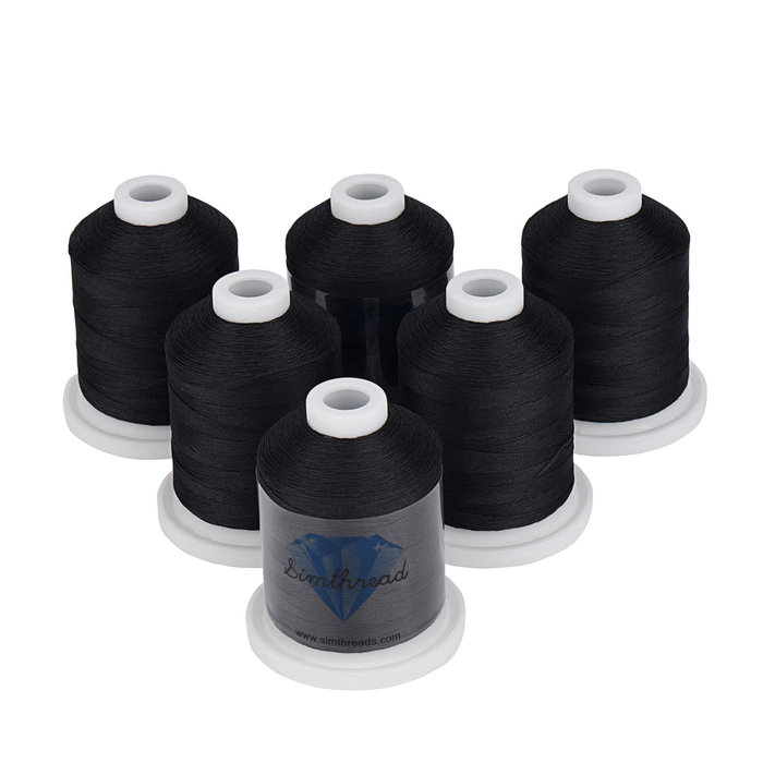 Simthread 6 Black Snap Spool Cotton Quilting Thread 730M Simthread LLC