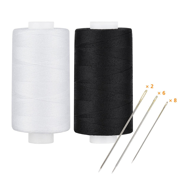 Simthread White Black Thread 400Y with Hand Needles Simthread 