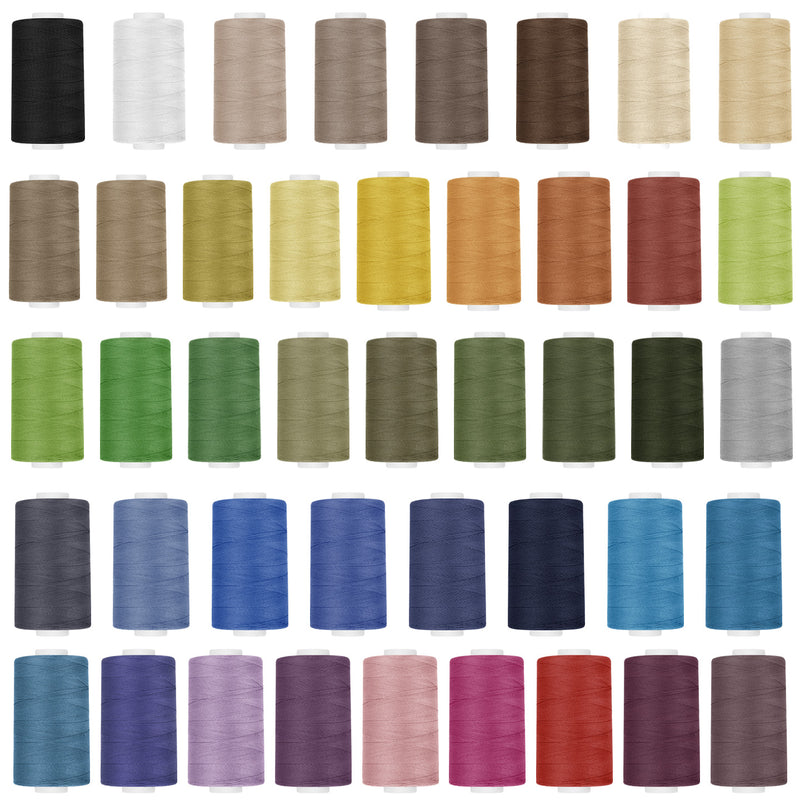 Simthread 44 Colors 100% Long-Staple Mercerized Cotton Sewing Thread - 500M - Sold Separately