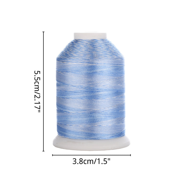 12 Colors Variegated Embroidery Thread 1000M #1