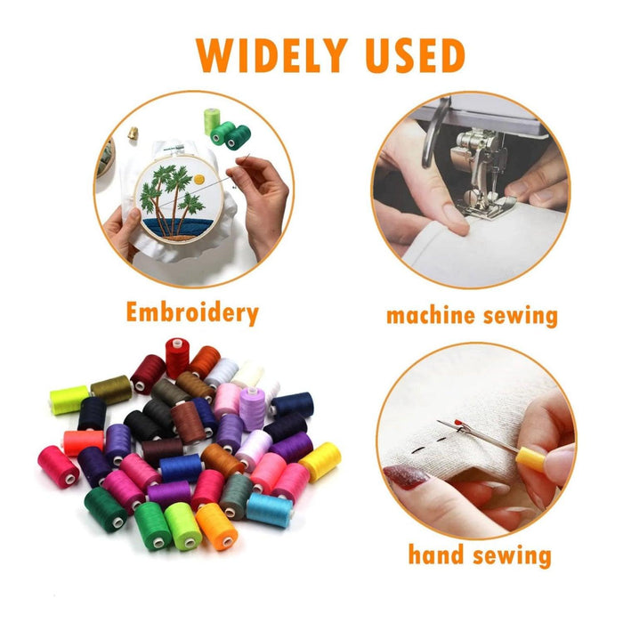 Simthread 10 Spools 1000 Yards 40wt Polyester All Purpose Sewing Thread