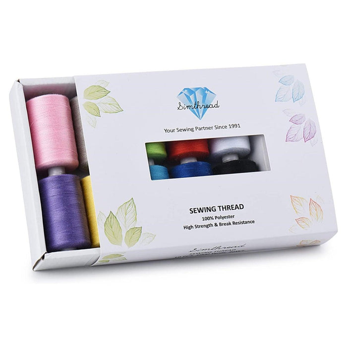 Simthread 10 Spools 1000 Yards 40wt Polyester All Purpose Sewing Thread