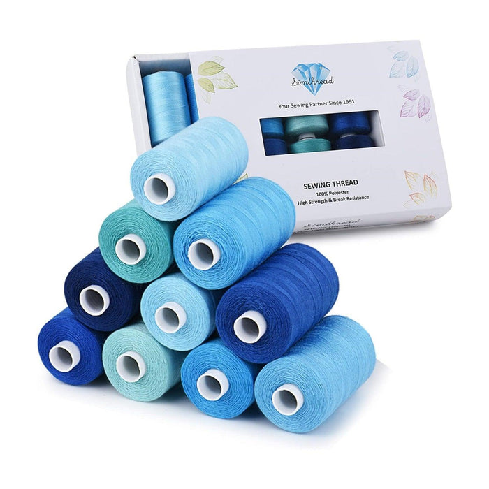 Simthread 10 Spools 1000 Yards 40wt Polyester All Purpose Sewing Thread