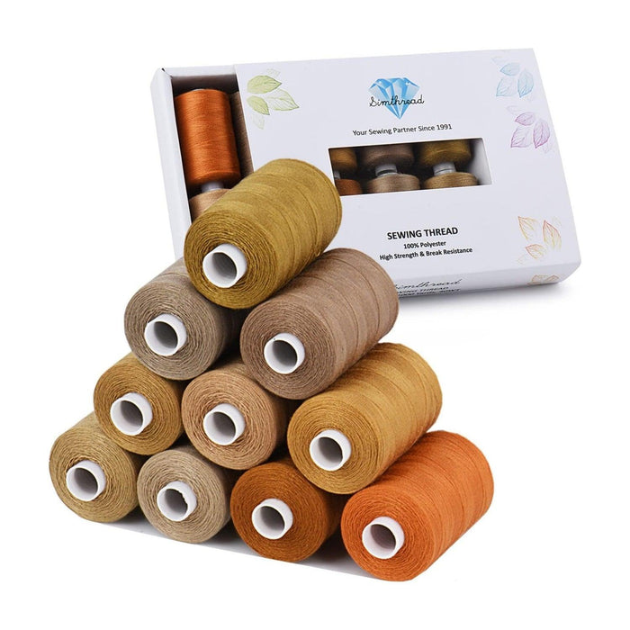 Simthread 10 Spools 1000 Yards 40wt Polyester All Purpose Sewing Thread