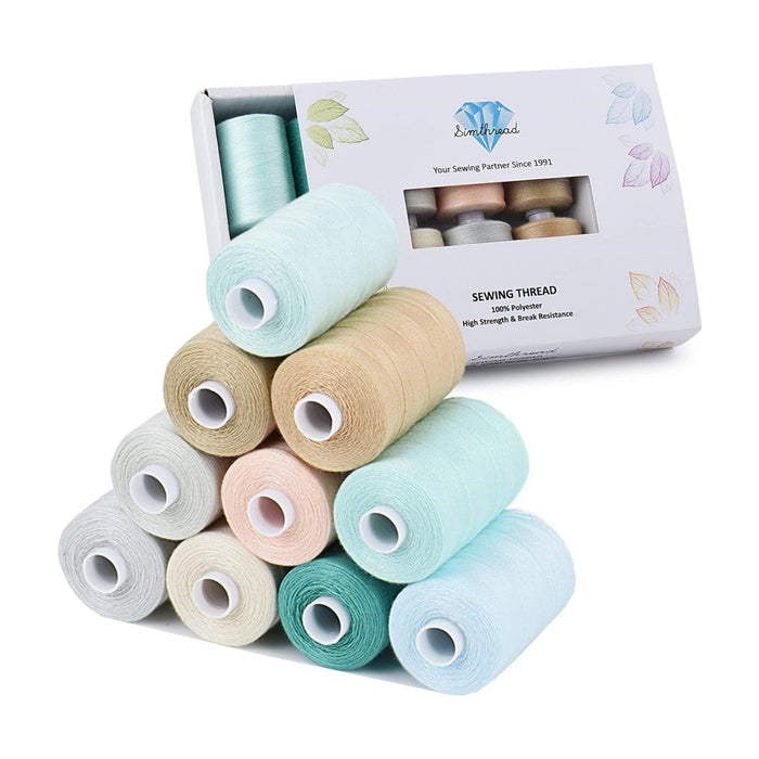 Simthread 10 Spools 1000 Yards 40wt Polyester All Purpose Sewing Thread