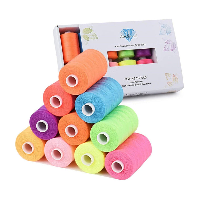 Simthread 10 Spools 1000 Yards 40wt Polyester All Purpose Sewing Thread