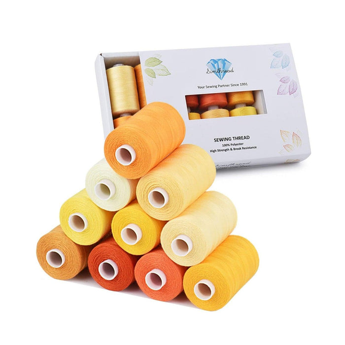 Simthread 10 Spools 1000 Yards 40wt Polyester All Purpose Sewing Thread