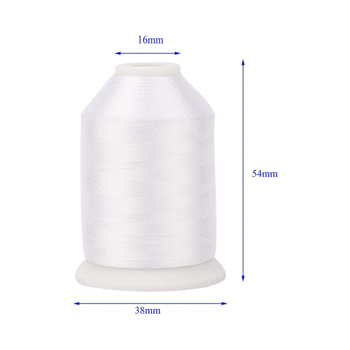 Simthread 6 Black & White 1500M Spools 60wt Bobbin Fill Thread