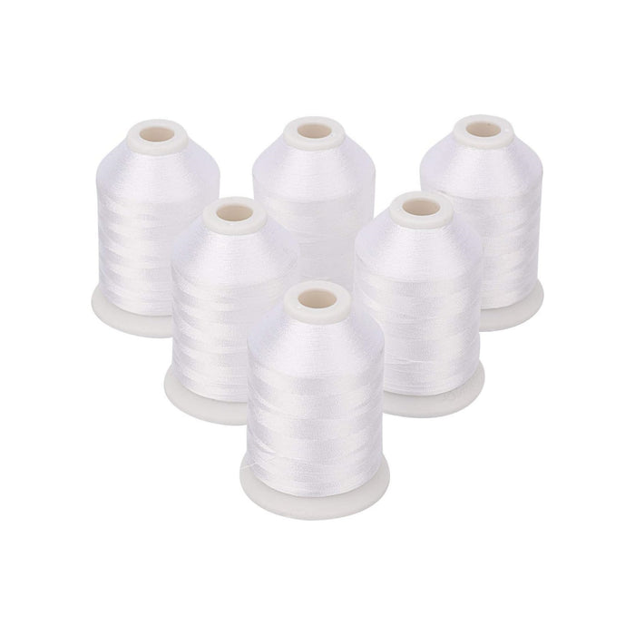 Simthread 6 Black & White 1500M Spools 60wt Bobbin Fill Thread