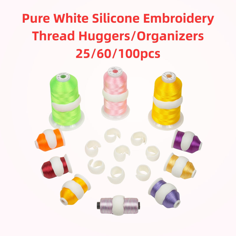 Simthread Pure White Embroidery Thread Spool Holder 20/65/100 pcs