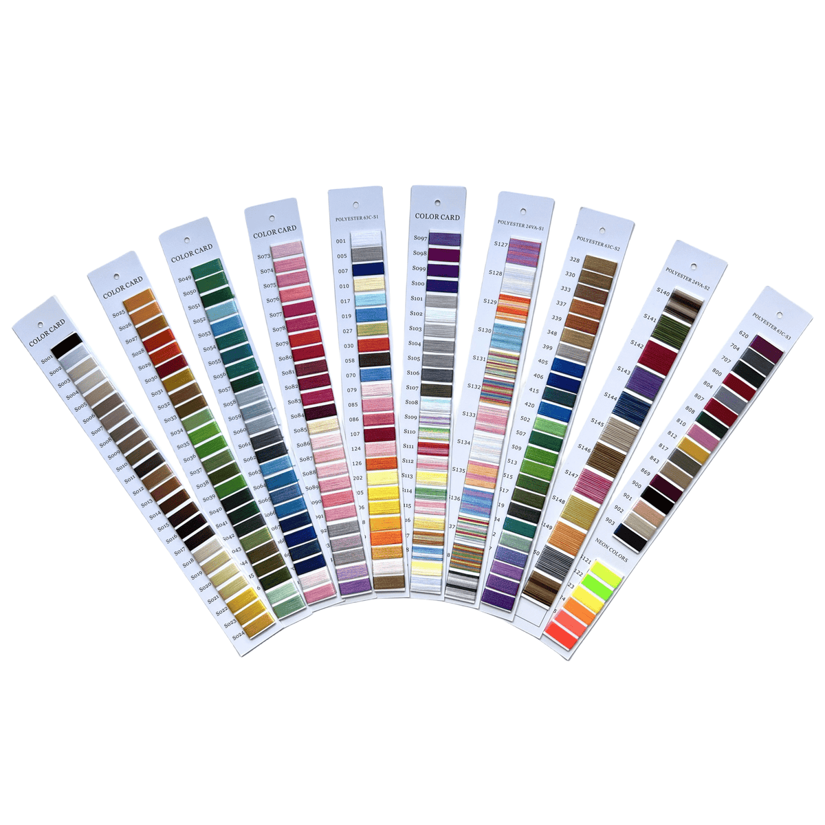 Simthread Embroidery Thread Physical Color Card Combo ( 294 Colors ...