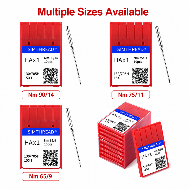 Simthread Embroidery Sewing Machine Needles Assorted Sizes