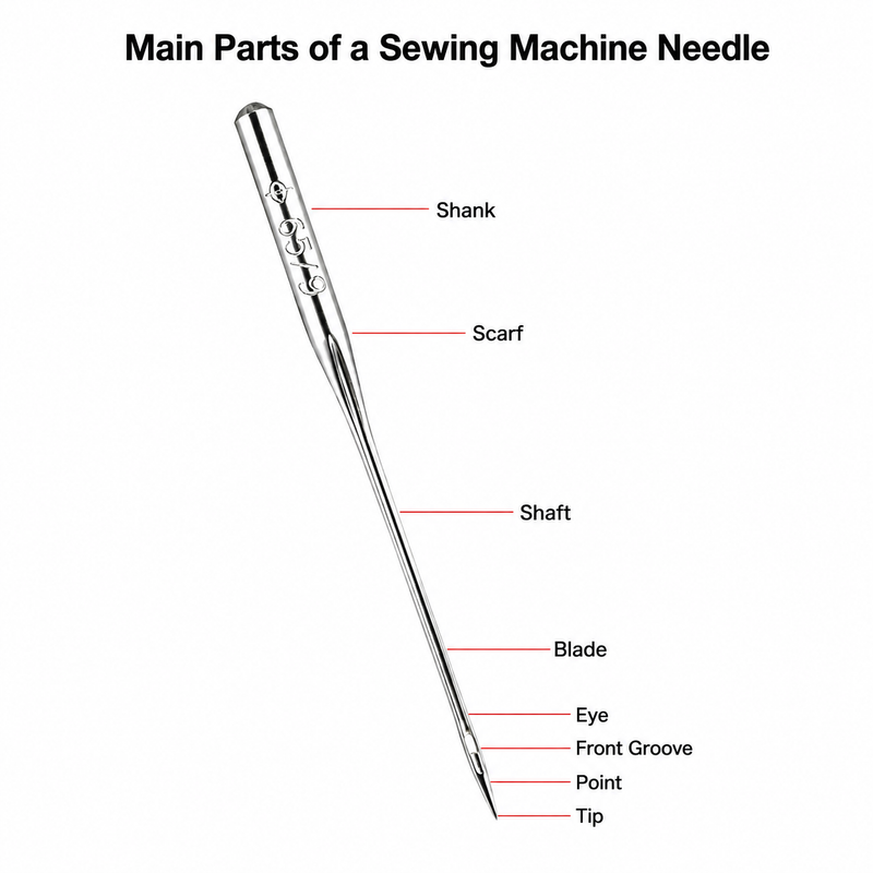 Simthread Embroidery Sewing Machine Needles Assorted Sizes