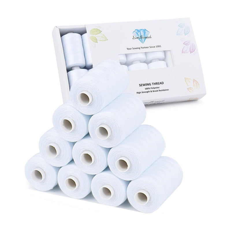 Simthread 10 Spools 1000 Yards 40wt Polyester All Purpose Sewing Thread - Simthread - High Quality Machine Embroidery Thread Supplier