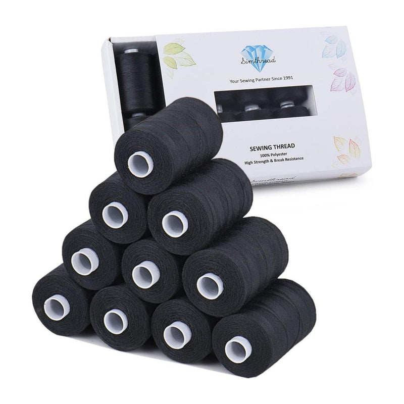 Simthread 10 Spools 1000 Yards 40wt Polyester All Purpose Sewing Thread - Simthread - High Quality Machine Embroidery Thread Supplier