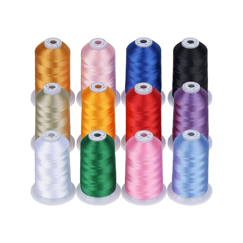 Simthread 12 Colors 40wt Embroidery Thread Set - 5000M - Simthread - High Quality Machine Embroidery Thread Supplier