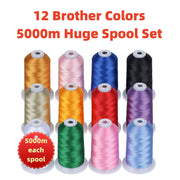 Simthread 12 Colors 40wt Embroidery Thread Set - 5000M - Simthread - High Quality Machine Embroidery Thread Supplier