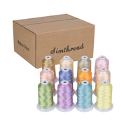 Simthread 12 Colors 40wt Embroidery Thread Set - 5000M - Simthread - High Quality Machine Embroidery Thread Supplier