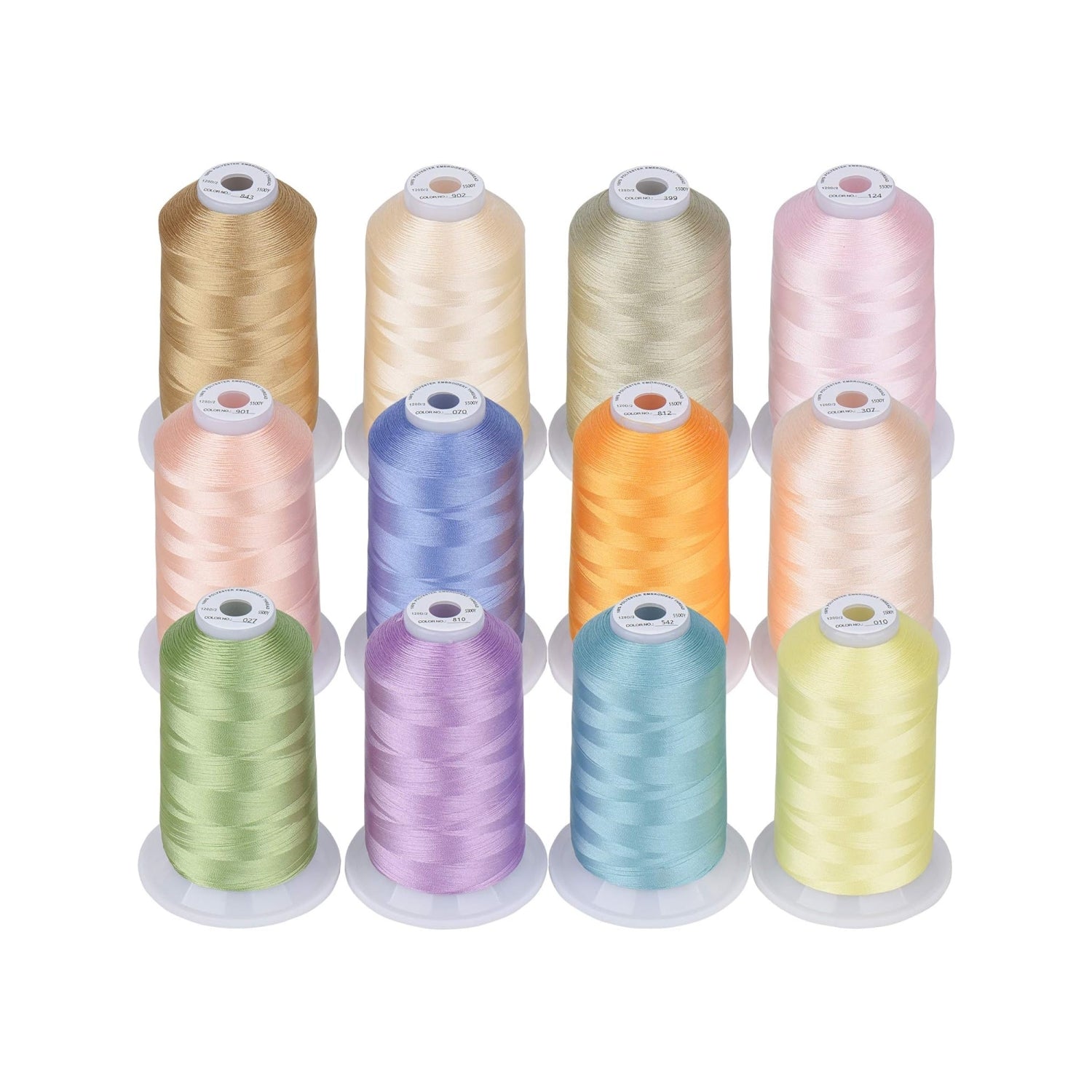 Simthread 12 Colors 40wt Embroidery Thread Set - 5000M — Simthread ...