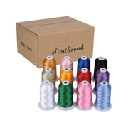 Simthread 12 Colors 40wt Embroidery Thread Set - 5000M - Simthread - High Quality Machine Embroidery Thread Supplier