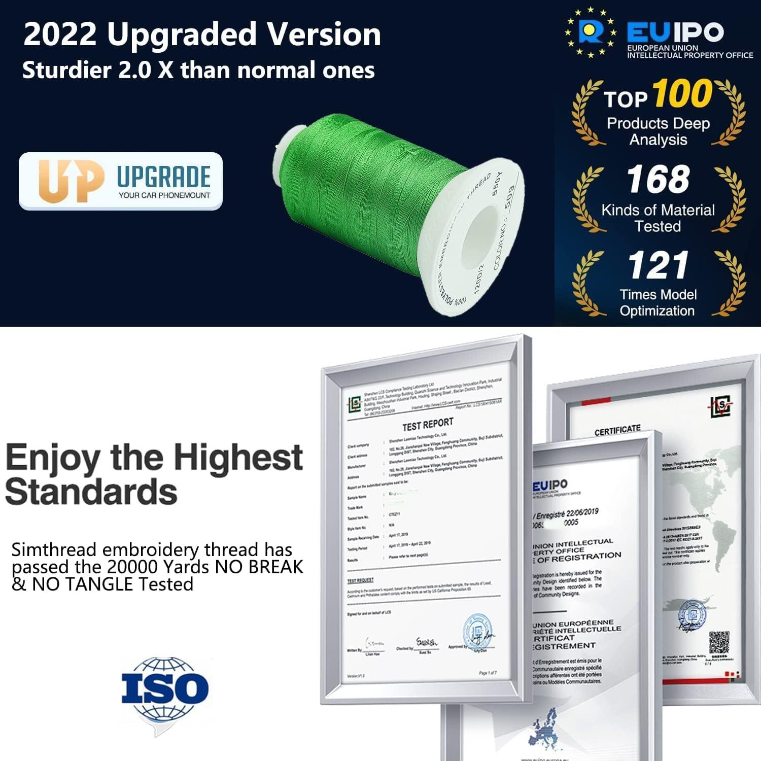 Simthread 120 Top-up Colors Embroidery Thread 5000M - Sold