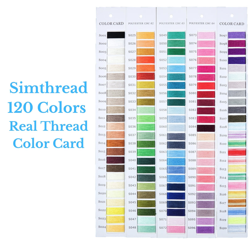 Simthread 120 Top-up Colors Embroidery Thread 5000M - Sold Separately - Simthread - High Quality Machine Embroidery Thread Supplier