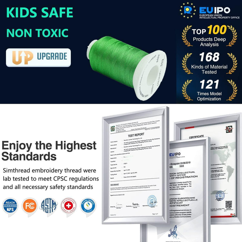 Simthread 15 Colors Luminous Embroidery Thread - 500M - Sold Separately - Simthread - High Quality Machine Embroidery Thread Supplier