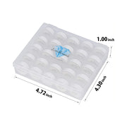 Simthread 25pcs Size L / SA 155 Plastic Sided Prewound Bobbins Thread 90wt Cotton Feel - Simthread - High Quality Machine Embroidery Thread Supplier