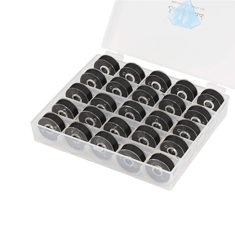 Simthread 25pcs Size L / SA155 Pastic Sided Prewound Bobbins Thread 60wt - Simthread - High Quality Machine Embroidery Thread Supplier