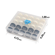 Simthread 25pcs Size L / SA155 Pastic Sided Prewound Bobbins Thread 60wt - Simthread - High Quality Machine Embroidery Thread Supplier