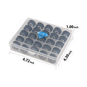 Simthread 25pcs Size L / SA155 Pastic Sided Prewound Bobbins Thread 60wt - Simthread - High Quality Machine Embroidery Thread Supplier