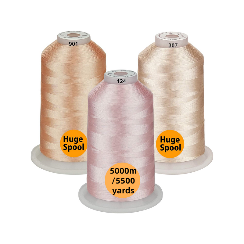Simthread 3 Spools 5000M Embroidery Machine Thread Pack- Multiple Color Options - Simthread - High Quality Machine Embroidery Thread Supplier