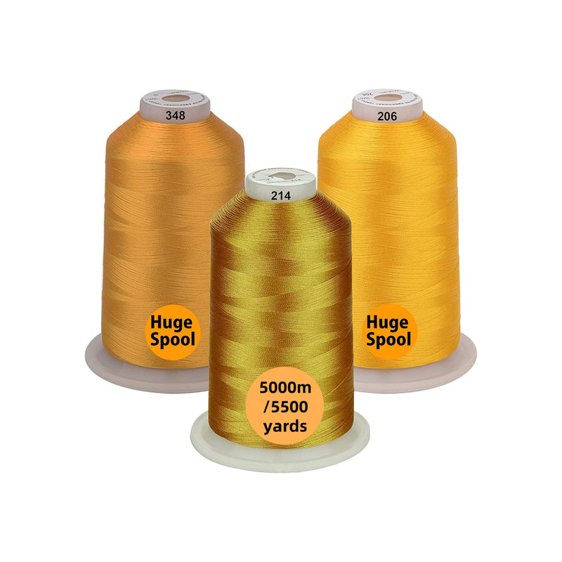 Simthread 3 Spools 5000M Embroidery Machine Thread Pack- Multiple Color Options - Simthread - High Quality Machine Embroidery Thread Supplier