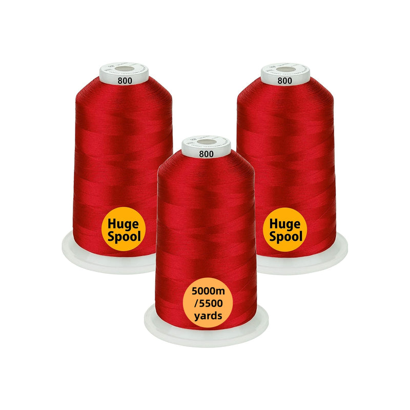 Simthread 3 Spools 5000M Embroidery Machine Thread Pack- Multiple Color Options - Simthread - High Quality Machine Embroidery Thread Supplier
