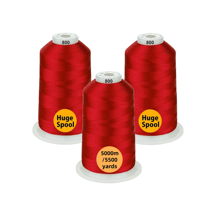 Simthread 3 Spools 5000M Embroidery Machine Thread Pack- Multiple Color Options - Simthread - High Quality Machine Embroidery Thread Supplier