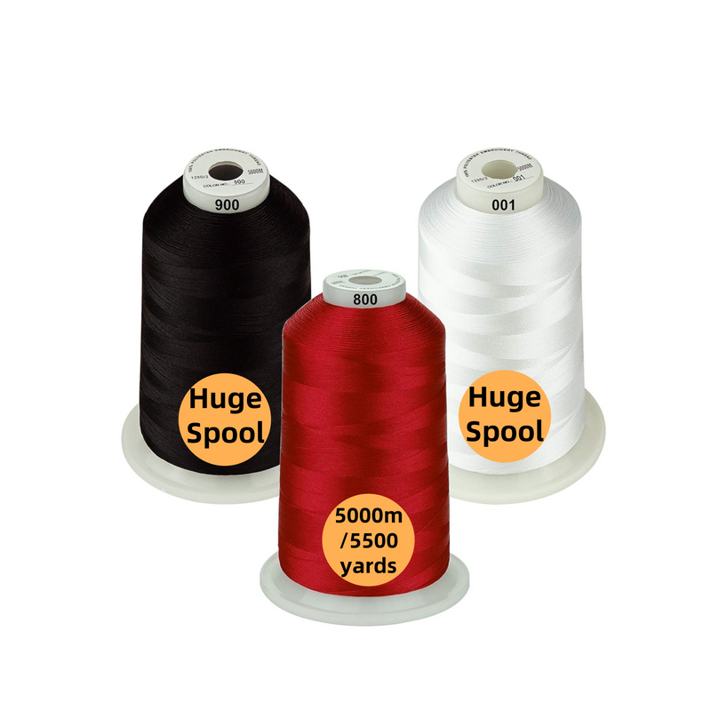 Simthread 3 Spools 5000M Embroidery Machine Thread Pack- Multiple Color Options - Simthread - High Quality Machine Embroidery Thread Supplier