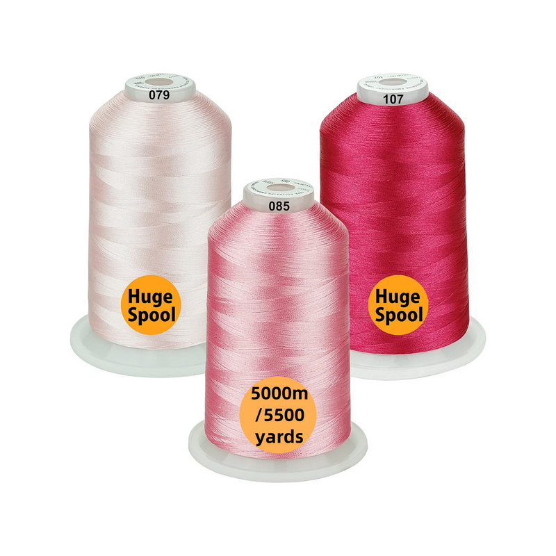 Simthread Thread S036 Simthread 3 Spools 5000M Embroidery Machine Thread Pack- Multiple Colo ...