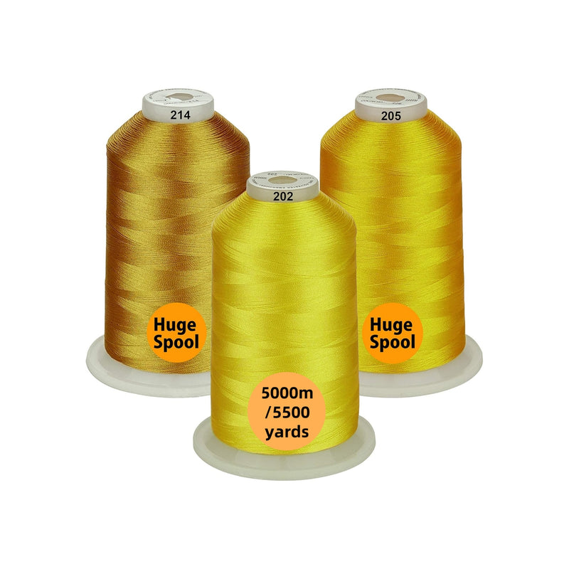 Simthread Thread S036 Simthread 3 Spools 5000M Embroidery Machine Thread Pack- Multiple Colo ...