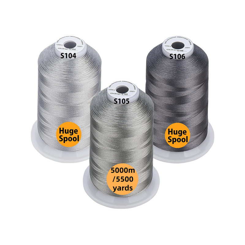 Simthread 3 Spools 5000M Embroidery Machine Thread Pack- Multiple Color Options - Simthread - High Quality Machine Embroidery Thread Supplier
