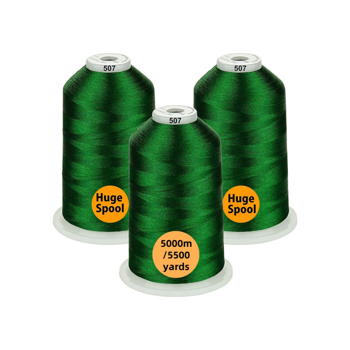 Simthread 3 Spools 5000M Embroidery Machine Thread Pack- Multiple Color Options - Simthread - High Quality Machine Embroidery Thread Supplier