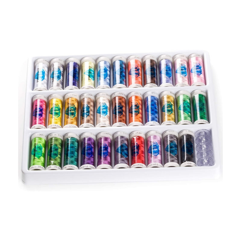 Simthread Wrapper Simthread 32/63 Colors Embroidery Thread Kit 300M — Simthread - High ...