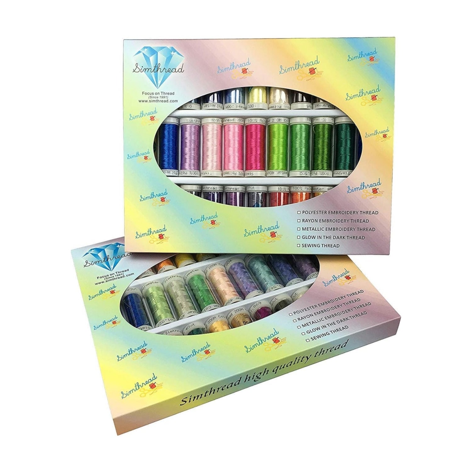 Simthread Thread S036 Simthread 32/63 Colors Embroidery Thread Kit 300M — Simthread - High ...