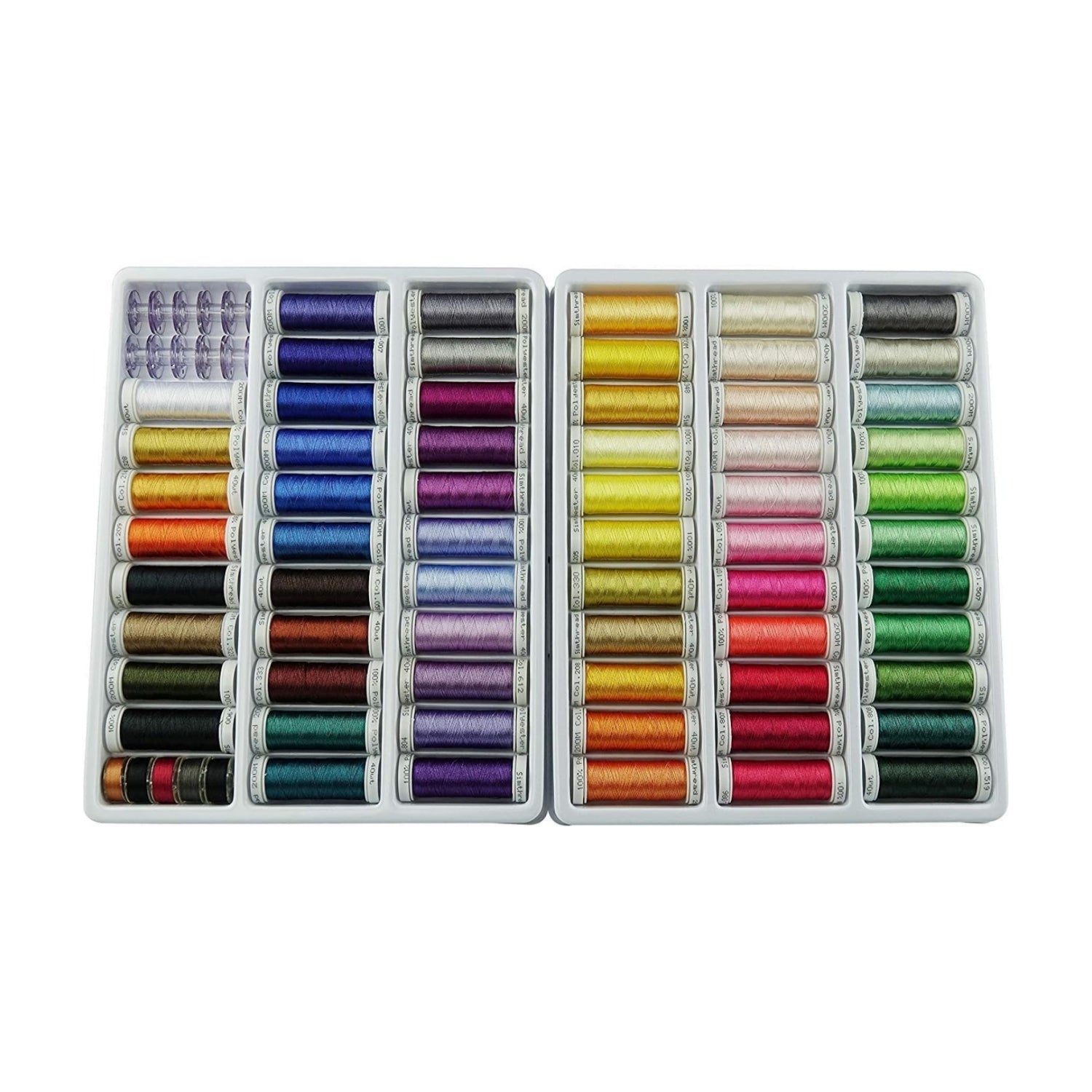 Simthread 32/63 Colors Embroidery Thread Kit 300M — Simthread - High ...