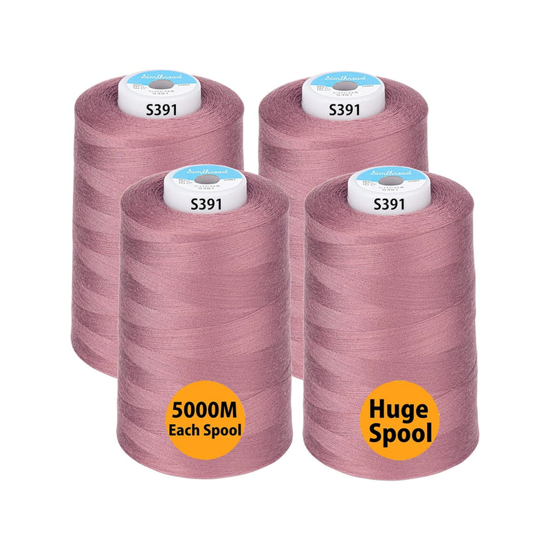 Simthread 4 Spools 40wt Polyester All Purpose Sewing Thread - 5000M - Simthread - High Quality Machine Embroidery Thread Supplier