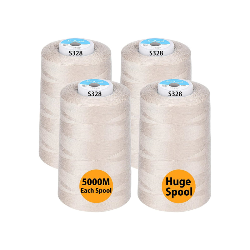 Simthread 4 Spools 40wt Polyester All Purpose Sewing Thread - 5000M - Simthread - High Quality Machine Embroidery Thread Supplier