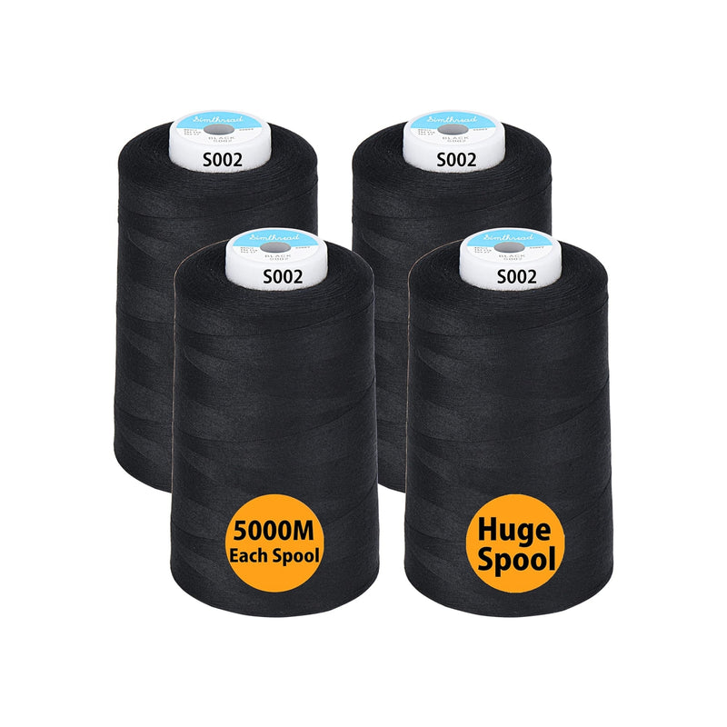 Simthread 4 Spools 40wt Polyester All Purpose Sewing Thread - 5000M - Simthread - High Quality Machine Embroidery Thread Supplier