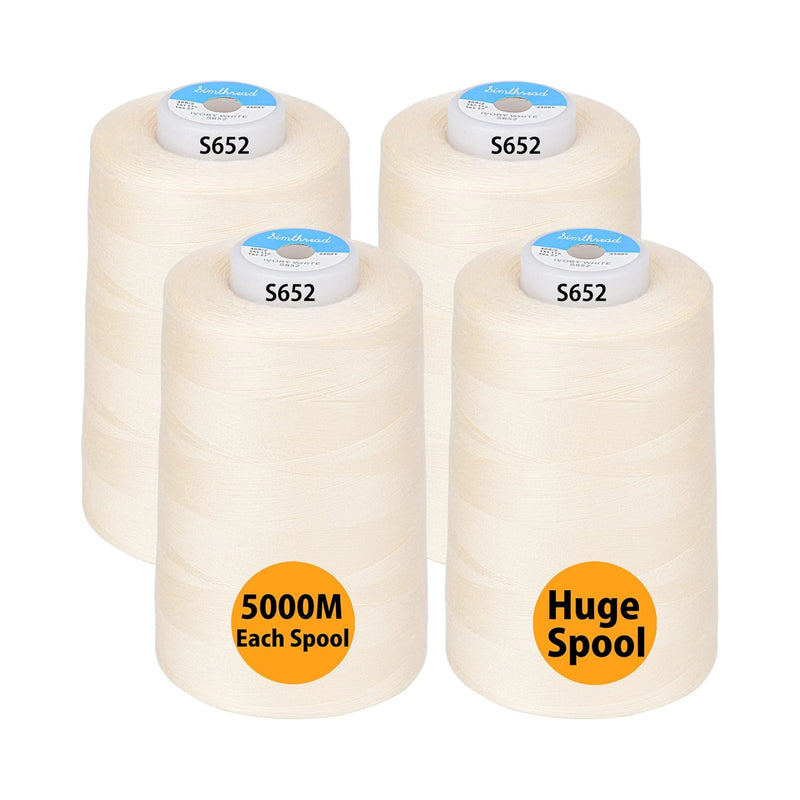 Simthread 4 Spools 40wt Polyester All Purpose Sewing Thread - 5000M - Simthread - High Quality Machine Embroidery Thread Supplier