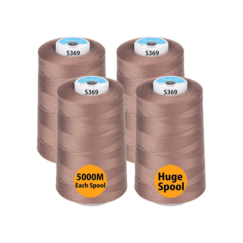 Simthread 4 Spools 40wt Polyester All Purpose Sewing Thread - 5000M - Simthread - High Quality Machine Embroidery Thread Supplier
